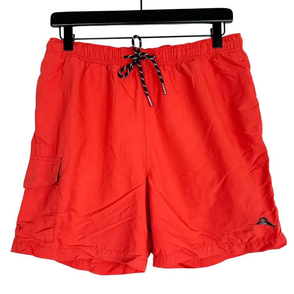 Tommy Bahama Red Swim Trunks Mesh Briefs Nylon - S
